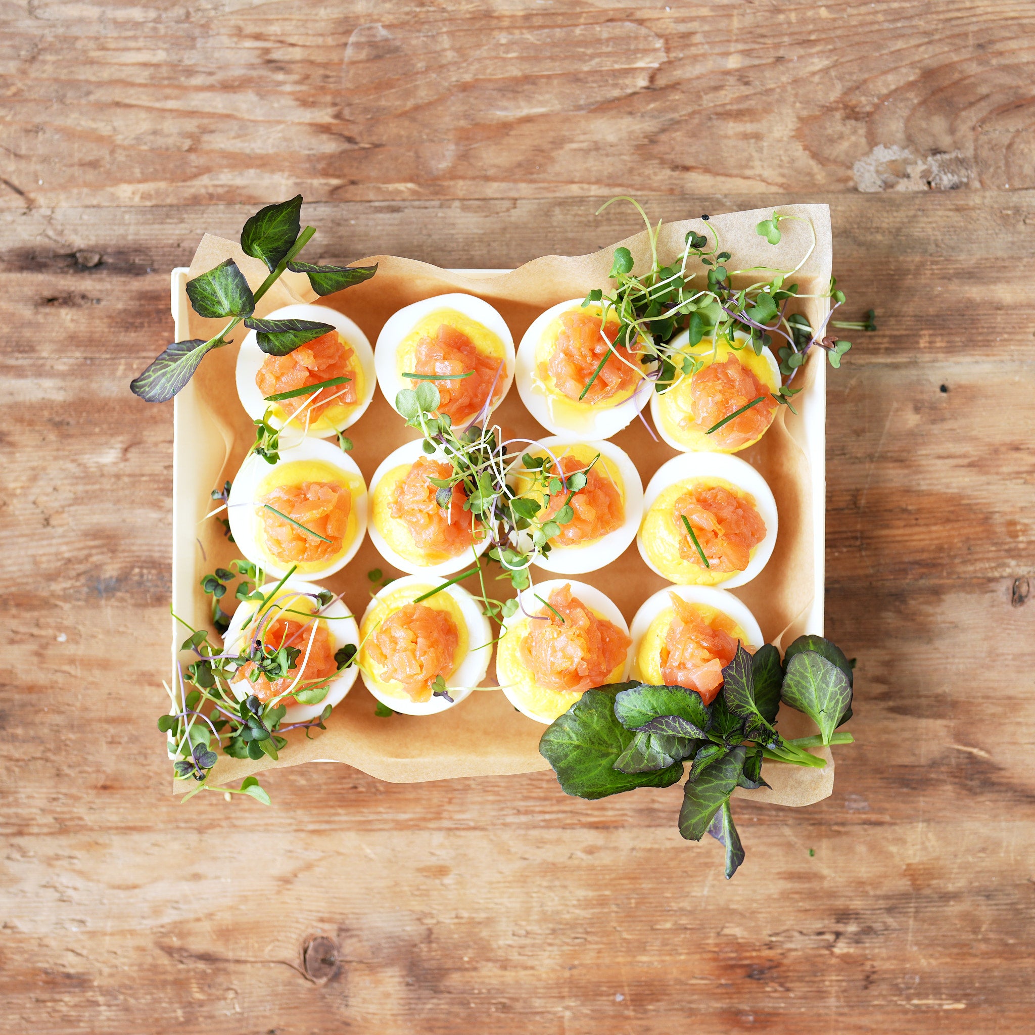 Smoked Salmon Deviled Eggs