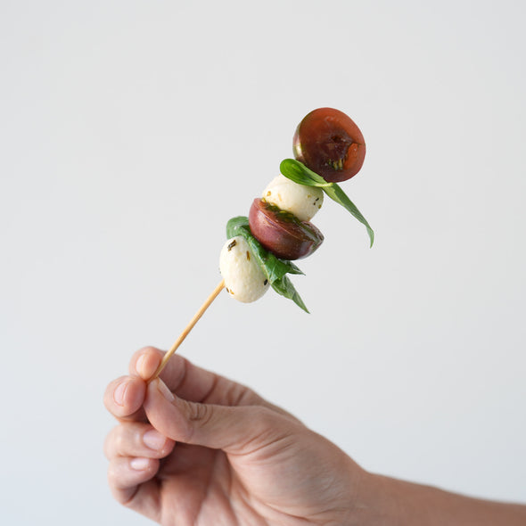 Heirloom Tomato Caprese Skewer